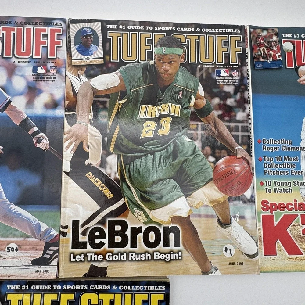 Vintage Tuff Stuff Sports Cards Magazine Lot 6 Issues 1994‎ 2003 Jeter LeBron
